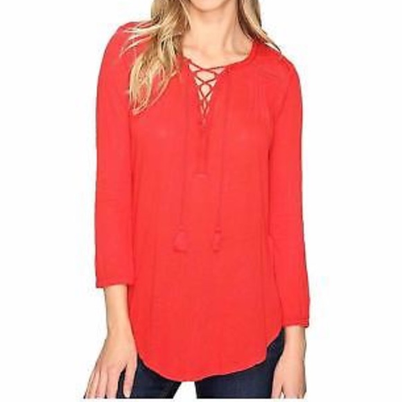 lucky brand red top